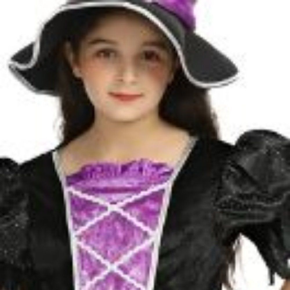 Girls Purple witch Halloween costume size M ( 5-7 years )